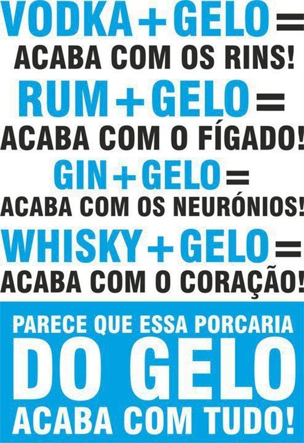 gelo faz mal a saude