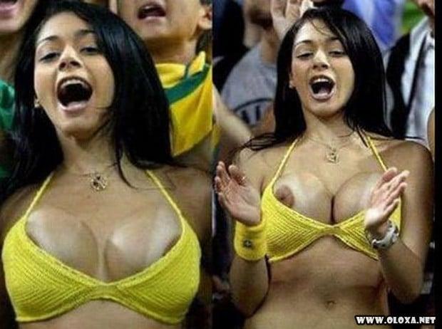 gostosa se empolga e deixa seio a mostra na torcida brasileira (11)